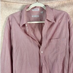 Christian Dior Red and White Striped Button Down